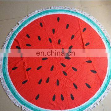 Hot sale good quality cotton watermelon beach towel from factory