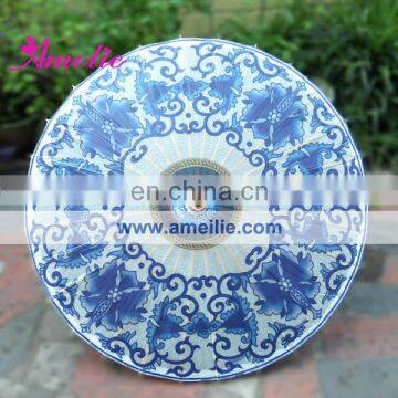 A6279 Blue and white painted chinese paper umbrella