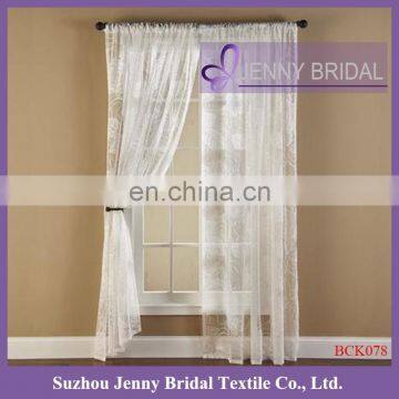 BCK078 white lace curtain for windows