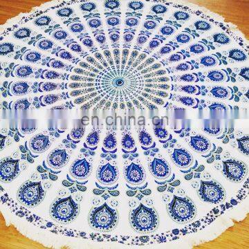 multi colored mandal tapestry , round tapestry ,round table cover , beach towel