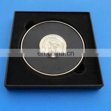 metal leather cup coaster with gift box