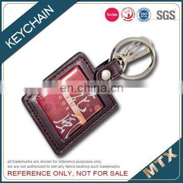 Custom PU leather keychain supplier