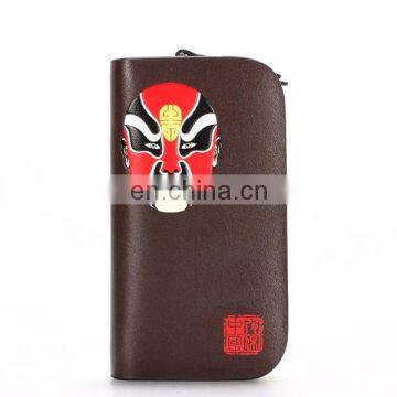 WHOLESALE CHINESE SOUVENIR PEKING OPERA FACE PRINT LEATHER WALLETS