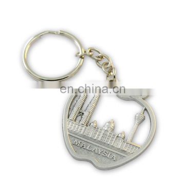 Custom apple shape metal keychains for sale