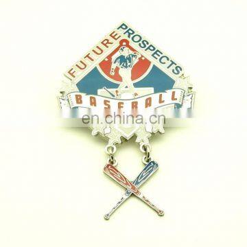 Guaranteed 100% Factory Price SPORTS AWARD BASEBALL BAT SOFT ENAMEL BADGE PIN