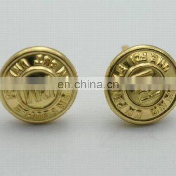 High quality large gold plated button