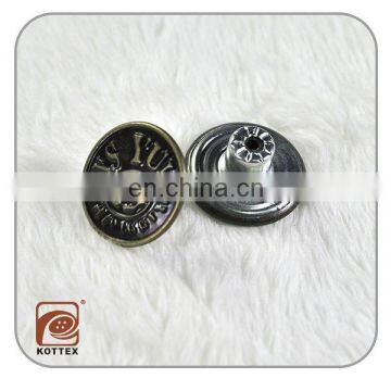 Wenzhou jeans button,2014 denim metal jeans button for blue jackets