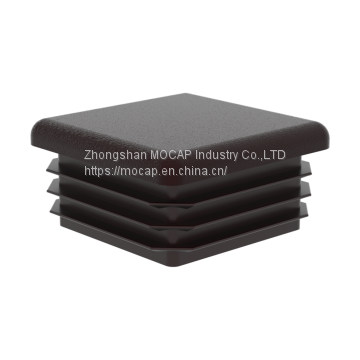 Square Plastic Pipe End Cap Plug for Tubing Fence Post and Furniture Chair Glides