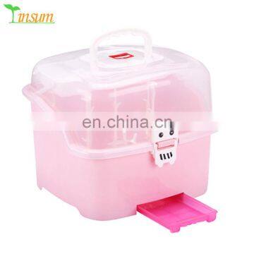 Plastic Baby Bathtub Set 9 PCS With Bottle Drying Rack Potty Basket