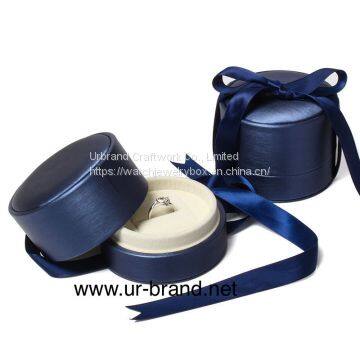 Custom Fashion PU Leather Jewelry Box Set Round Jewelry Box For Bracelet Packaging