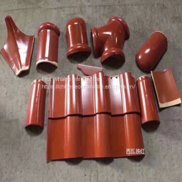 Temple Ancient Quadrangle Colorful Ceramic Antique Roof Glazed Tile photo-4