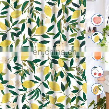 Fashion Printing Shower Curtain Green Extra Long photo-4