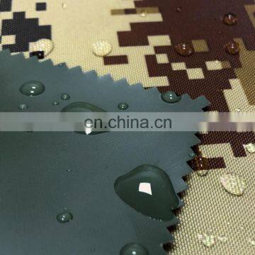 High quality 600d pvc coated waterproof polyester camouflage oxford fabric for tent