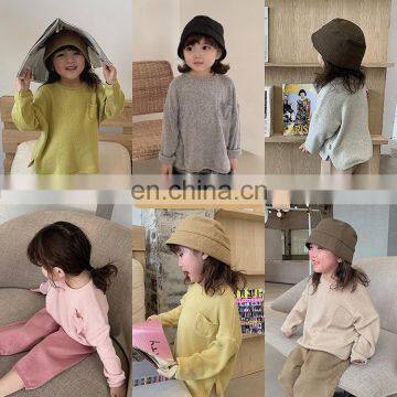 6411 Cross-border Direct Supply Hot Sale Spring Fashion Long Sleeve Girl t Shirt