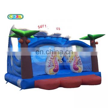 ocean theme sea horse inflatable bouncing bouncy castle garden with top for school