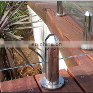 Wholesale Custom Decorative Balcony Mirror Polished Stainless Steel Pool Fence Glass Spigot Railing photo-5