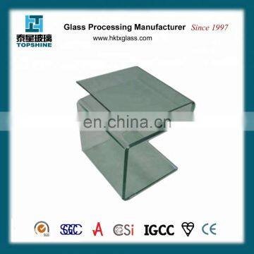 Living Furniture Curved Hot Bending Glass for Table Desk