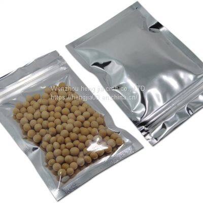 100 Pieces of Transparent Silver to Seal Sealing Seal Polyester Film Bag X14 8.5 cm (3.3 X5.5 Inches) Used in Aluminum Foil Zipper Heat Sealing Packaging Plastic Valve Lock Zipper Lock Bulk Food Storage Candy Aluminum Foil Bag photo-3