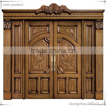 Luxury solid wooden doors prices /double door style entrance door /china door solid wood doors