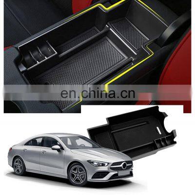 Interior Accessories Parts Silicone Armrest Rest Storage Box Center Control Console Organizer Tray For BENZ CLA 2014-2019