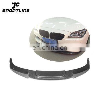 V Style Carbon Fiber F12 F13 Front Extention for BMW 6 Series M tech Bumper lip 2014