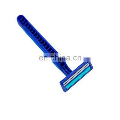 China wholesale price latest disposable razor latest rubber handle manual double-blade razor