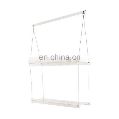 Hanging Shelf Home Decorative Wall Floating Shelves Organizer Hanging Acrylic Shelves for Windows