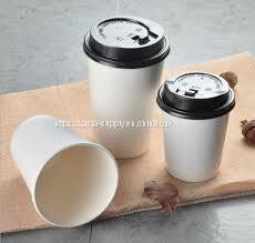 Custom Printed White Single Wall 8oz Paper Coffee Cup & Lids