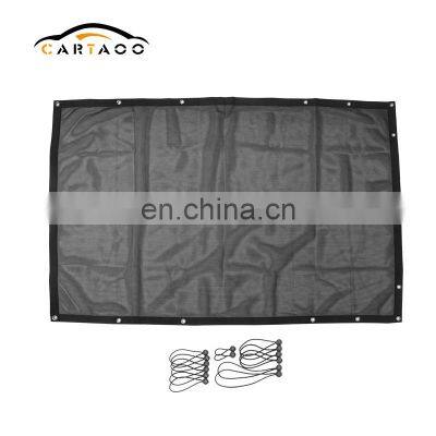 Cartaoo Black Soft Top Sunshade Net Cover for Jeep Wrangler JL 18-19