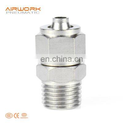 Pneumatic Two Touch Brass compression plumbing fitting male straight 8mm air hose connector