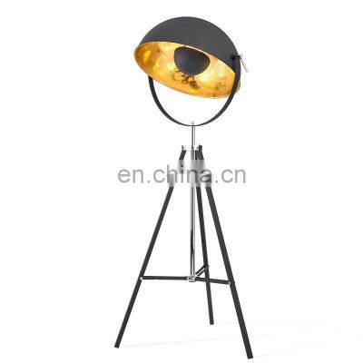 Hot Selling Minimalist LED Floor Lamp With Tripod Black High Quality Standing Light For Bedroom and Living Room