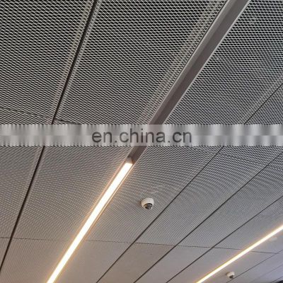 PVC Powder Coated Aluminum Light Weight Expanded Wire Metal Mesh Ceiling