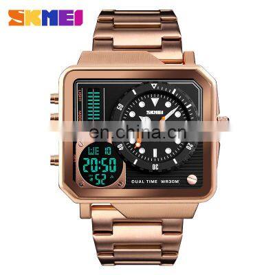 Relogio Stainless Steel Back Water Resistant Pointer and Digital Watch Wrist 1392 Skmei Watches