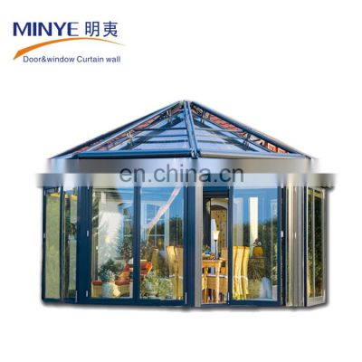 customized aluminium profile glass sunroom with beautiful looking