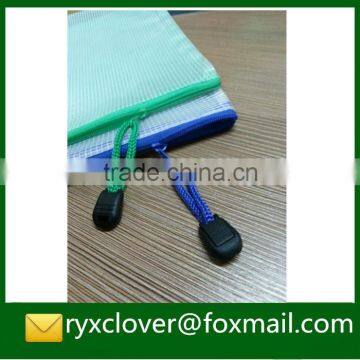 Clear Pvc Gridding Zipper Document Bag photo-3
