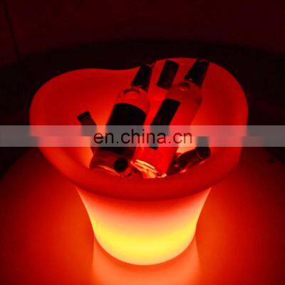 Custom Logo LED Light Ice Bucket LED Bar Light Up Club Bar Cooler Ware Ice Bucket