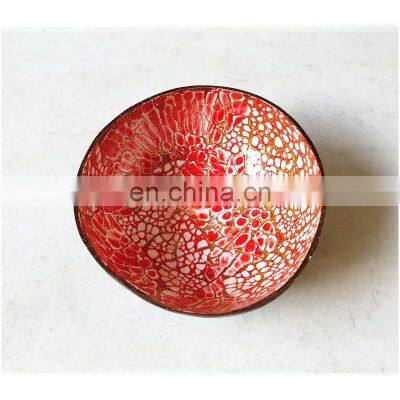 Hot Sale 100% Natural High Quality Coconut Bowl Wholesale in Bulk Shell Inlay Salad Bowl Made in Vietnam photo-5