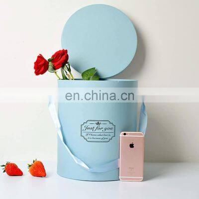 Paper Flower Box Round Cardboard Flower Box for Rose Flower Packaging photo-4