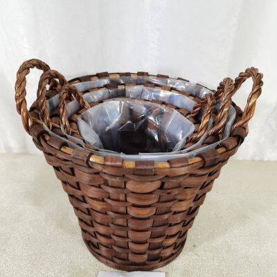 Natural Wicker Material Willow Basket Large Chinese Woven Willow Basket