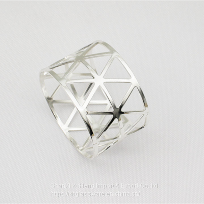 Hotel Restaurant Rose Gold Silver Colored Napkin Rings For Table Decoration Wedding photo-3