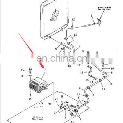 Excavator Parts PC200-5 Heater unit 205-977-7110