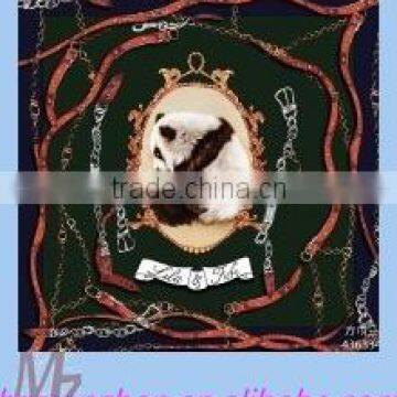 2015 New Design Silk Scarf Shawl of Animal Pattern photo-4