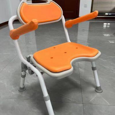 Aluminum alloy folding shower chair, shower stool.