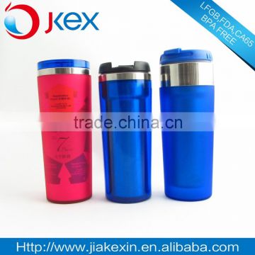 2015 New product 16oz double wall stainless steel straw tumbler, noverty style straw travel mug