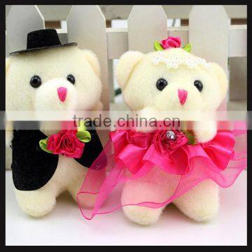 wedding keychain plush bear keychain for wholesale gift