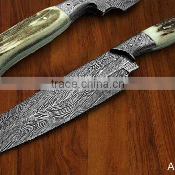 udk h276" custom made Damascus hunting knife / chef knife with beautiful sheet handle