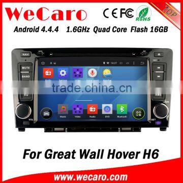 Wecaro WC-GW8702 Android 4.4.4 stereo touch screen for Great Wall Hover H6 car gps navigation system mirror link