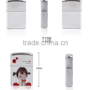 Wholesale Blank Metal Glossy /Brushed Surface Sublimation Printed lighter