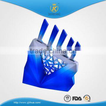 KITCHENN KING 6PCS Non-stick Color Coating Knife Set With Plastic Stand photo-3