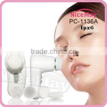 6 in 1 rotating face cleaning brush & massager